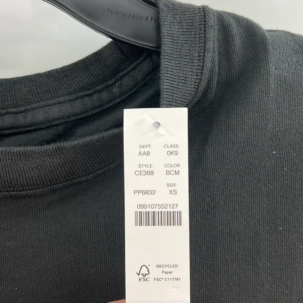 J. Crew Men's Vintage-wash cotton graphic T-shirt - Black - XS - NWT